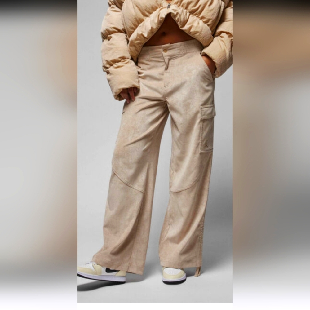 Jordan Women's Beige Wide Leg Cargo Pants